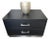 Cantoni Merit Black Leather Two-Drawer Nightstand For Sale