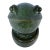 French Art Deco Style Glazed Ceramic Frog Sculpture, Green Animal Sculpture For Sale