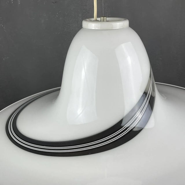 1970s Vintage Murano Glass Swirl Pendant Lamp, Italy, 1970s For Sale - Image 5 of 11