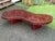 Mid-Century Modern 1980s Unique Mid-Century Modern Coffee Table - Sculptural Design With Leather Finish on the Top 69" For Sale - Image 3 of 12