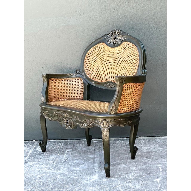 Vintage Paradigm Cane Settee For Sale - Image 12 of 12