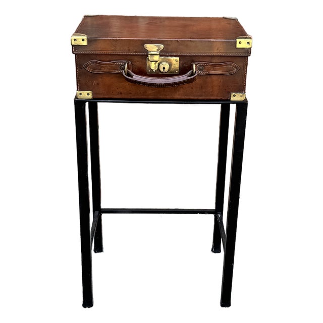 Antique English Leather Cartridge Case For Sale