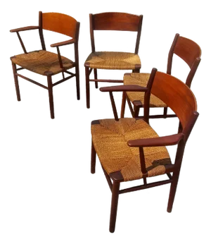 1954 Borge Morgensen for Soberg Mobler Dining Chairs Model 156