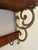 Spanish Revival Vintage 1970s Wall Shelf With Cast Metal Scroll Brackets & Plate Grooves For Sale - Image 3 of 12