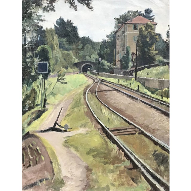 Isaac Charles Goetz, Le Tunnel, 1938, Oil on Canvas For Sale - Image 8 of 8