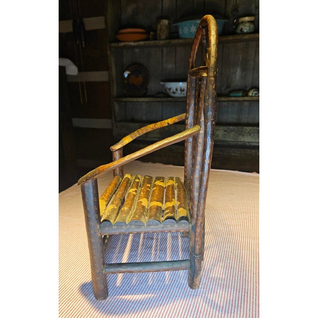 Rare North Carolina 1937 Miniature Folk Art Chair For Sale - Image 4 of 14