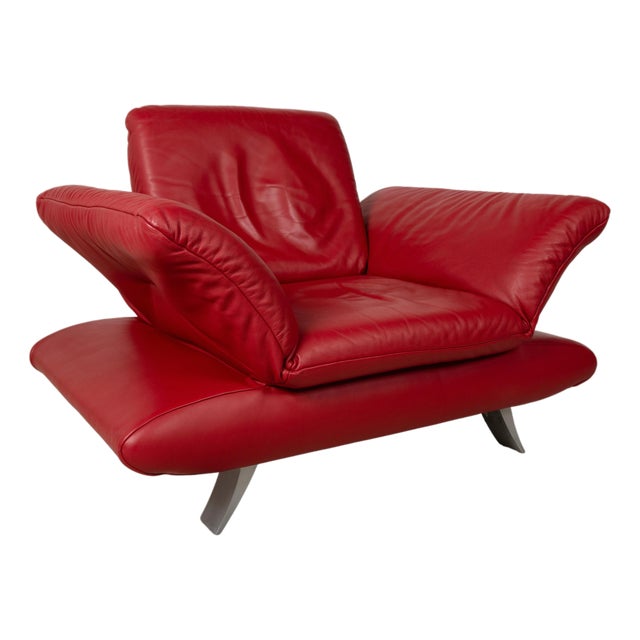 Chair in Red Leather from Koinor Rossini For Sale