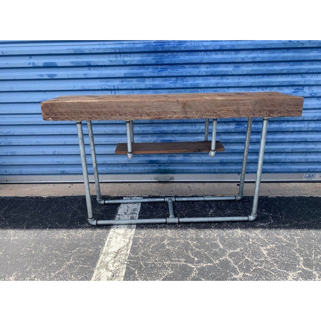 Vintage Industrial Foyer/ Console Table For Sale - Image 9 of 10