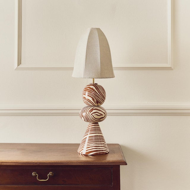 Not Yet Made - Made To Order Ceramic Swan Terracotta & White Table Lamp by Henry Holland Studio For Sale - Image 5 of 5