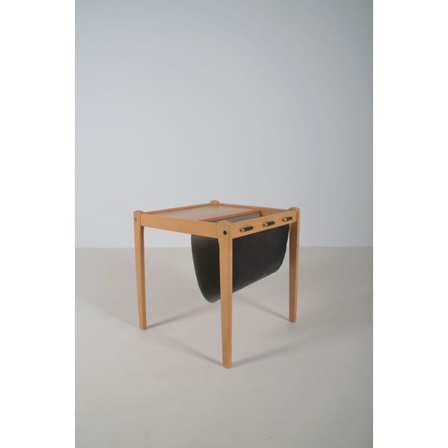 Danish Side Table with Magazine Holder by S.P. Jensen for BRDR Furbo, 1960s For Sale - Image 9 of 9