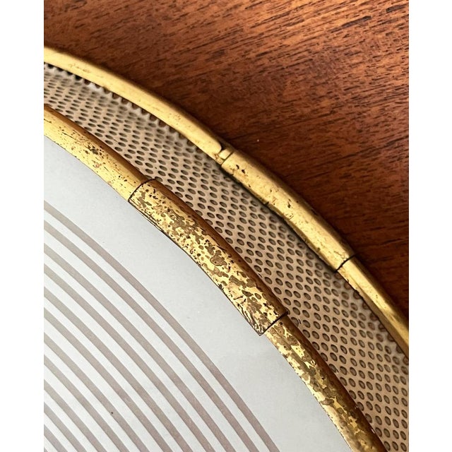 Mid-Century Modern German Metal, Mesh and Glass Plafoniere Pendant Lamp, 1960s For Sale - Image 16 of 18