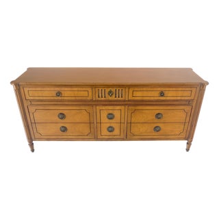 Baker Fruitwood 72" Long 9 Drawers Dresser Credenza Cabinet MINT! For Sale