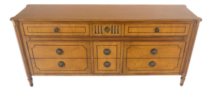 Baker Fruitwood 72" Long 9 Drawers Dresser Credenza Cabinet MINT!