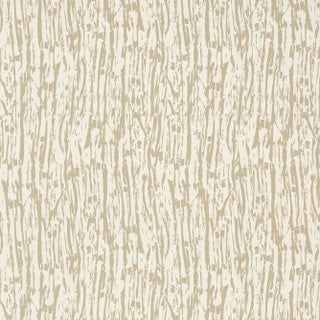 Sample - Schumacher Tree Texture Wallpaper in Natural For Sale