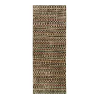 Vintage Zeki Muren Runner in Polychromatic Geometric Pattern, by Rug & Kilim For Sale