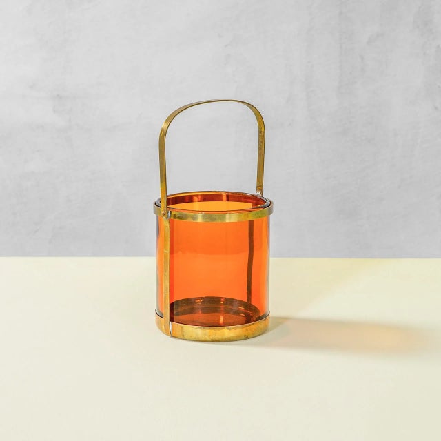 Small Crystal Ice Bucket from Fontana Arte, 1950s, in Good conditions. Designed 1950 to 1959 This piece has an attribution...