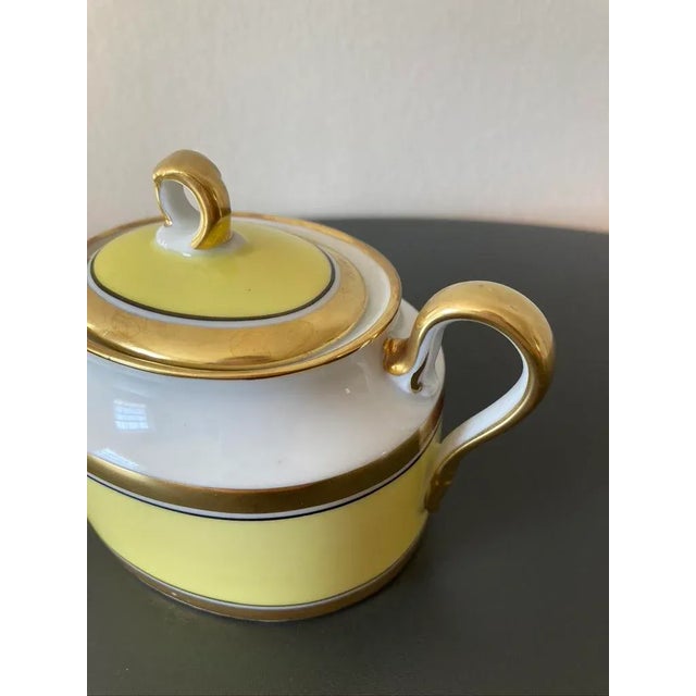 Late 20th Century Richard Ginori Italian Contessa Yellow and Gold Porcelain Sugar Bowl With Lid For Sale - Image 5 of 12