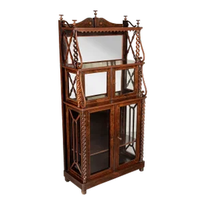 19th Century French Rosewood Etagere or Cabinet With Shelves