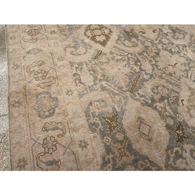 Rustic Galerie Shabab Collection Early 20th Century Persian Tabriz Carpet For Sale - Image 3 of 8