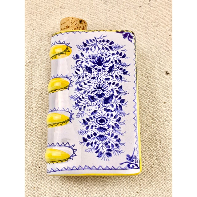 Lovely vintage Portuguese book. Colorful and Ceramic. Perfect to use for bubble bath, bath salts or as a decorative...