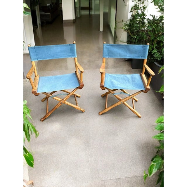 1960s Director’s Chair by Gold Medal Furniture Company Racine WI-a matching pair Original maker’s tag retained. Maple...