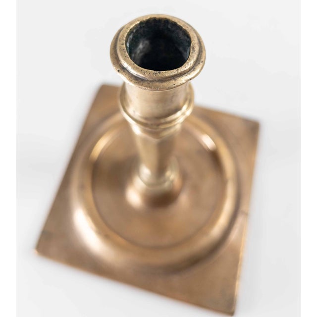 Metal 17th or 18th Century Spanish or Spanish Colonial Bronze Candlestick For Sale - Image 7 of 12