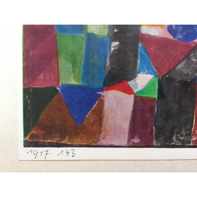 1960s Paul Klee Vintage 1960 First Edition Modernist Lithograph Print " Invention With Dovecoat " 1917 For Sale - Image 5 of 11
