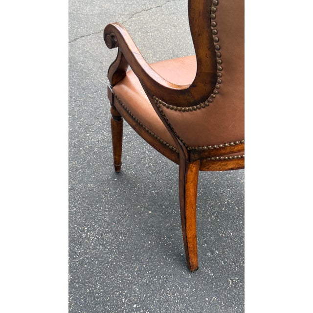Wood Walter E Smithe French Empire Dining Chairs - Set of 8 For Sale - Image 7 of 12