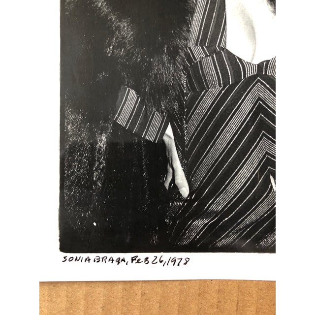 signed in ink and with photographer stamp verso and hand written title. Sonia Braga Sônia Maria Campos Braga is a...