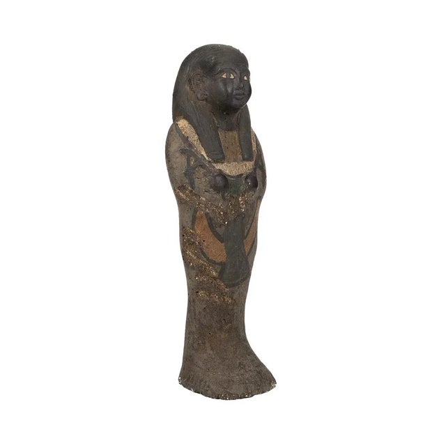 Antique Egyptian 10" carved Stone Pharaoh Figurine size 2 x 9" A beautiful piece that will add to your décor!
