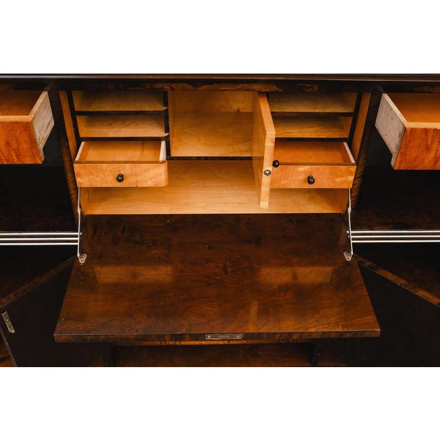 Art Deco Bookcase with Secretary Compartment in Birch and Walnut For Sale - Image 18 of 18
