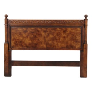 Henredon Villa Borghese Walnut Queen Size Headboard For Sale