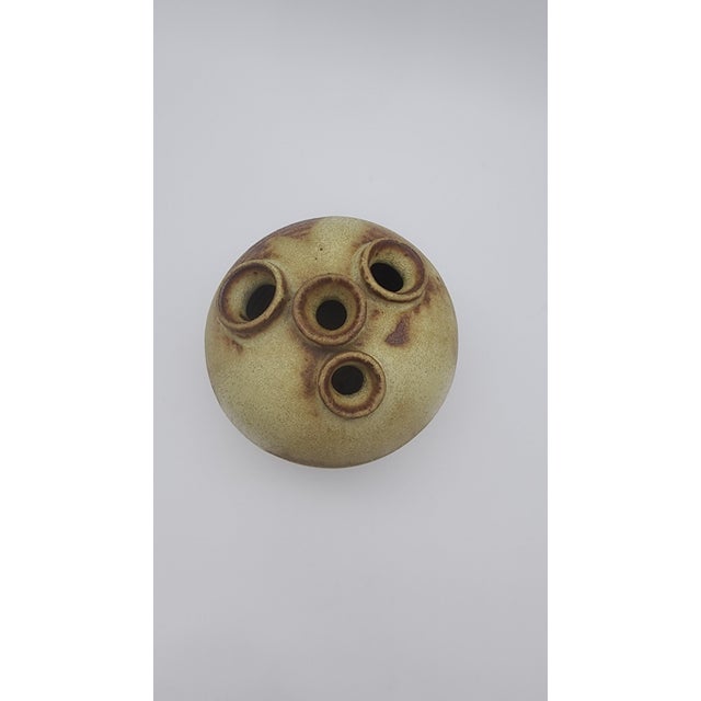 Mid 20th Century Studio Pottery Bud Vase With 4 Openings For Sale - Image 12 of 12