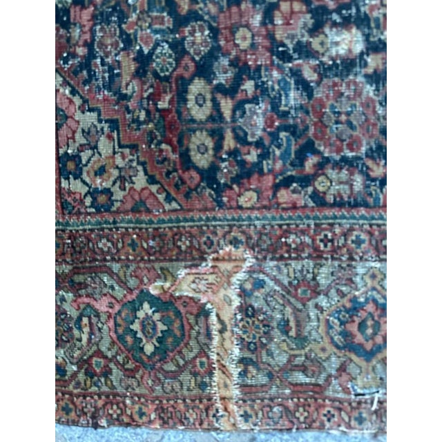 Antique Distressed Farahan Rug, 1890s For Sale - Image 5 of 18
