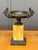 Neoclassical Pair of Early 19th Century French Bronze Tazzas on Siena Marble Bases For Sale - Image 3 of 8