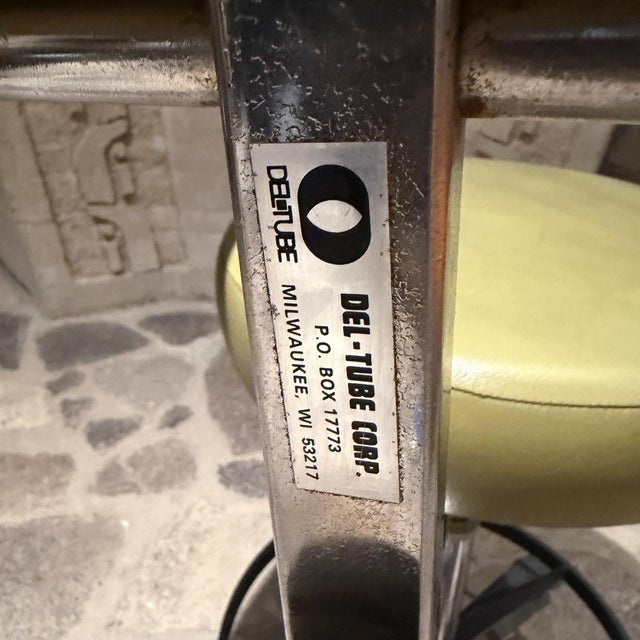 Gray Mid-Century Medical Vintage Dental Assistant's Stool Adjustable Ergonomic For Sale - Image 8 of 12