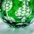 Vintage Emerald Green Cut-to-Clear Lead Crystal Sphere Vase, 1970s For Sale - Image 7 of 10