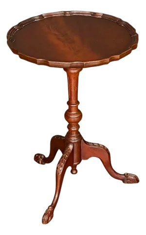 English Wine or Cocktail Table of Mahogany (Dia 15 1/2)