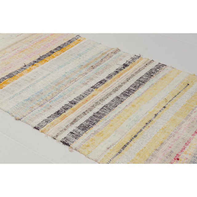 Oushak Turkish Stripe Kilim Runner For Sale - Image 10 of 10