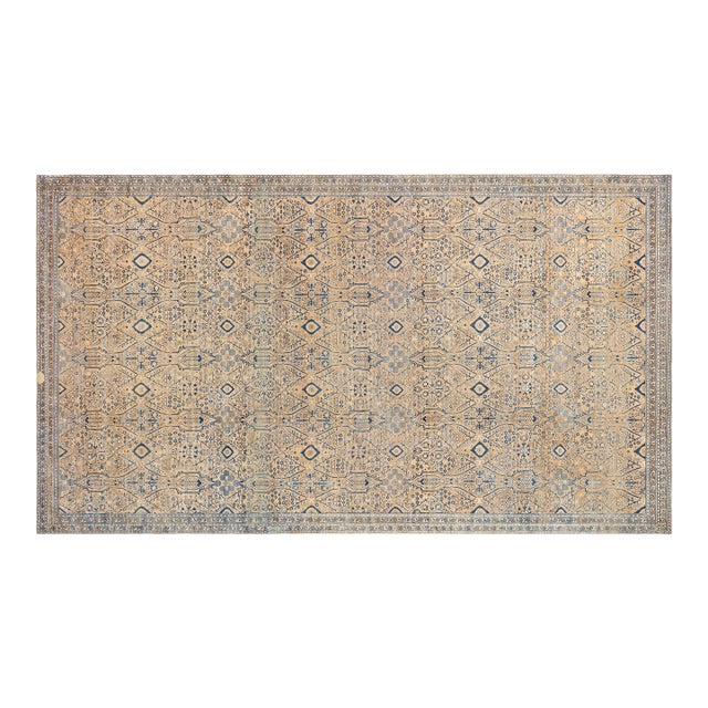 Fine Antique Kirman Botanic Handmade Wool Rug For Sale
