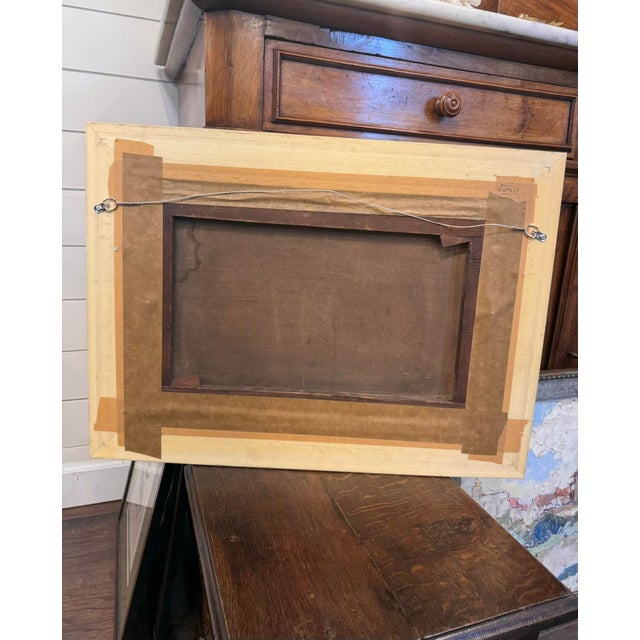 19th Century Oil on Canvas "In the Woodland Clearing" For Sale - Image 10 of 10