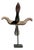 Traditional Indonesian Decorative Wooden Bird on a Base with a Crest and Rounded Wings For Sale