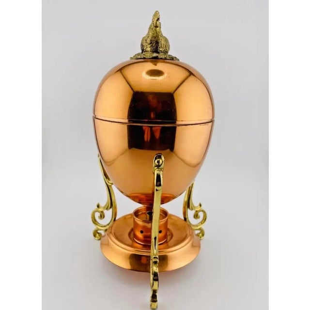 Vintage Tagus Portugal Copper Egg Coddler Complete With Chicken Finial For Sale - Image 14 of 18