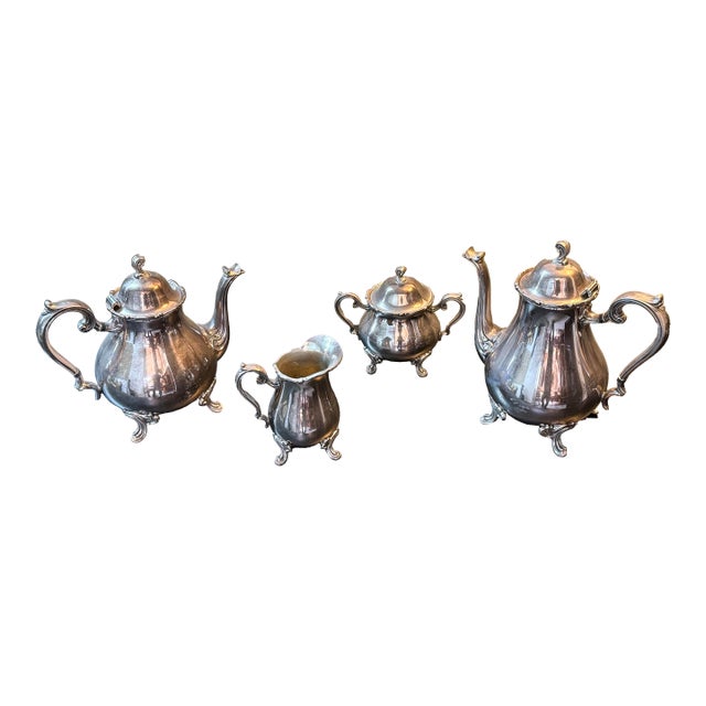 Early 20th Century Webster Wilcox Silver-Plate Tea Service - Set of Four For Sale