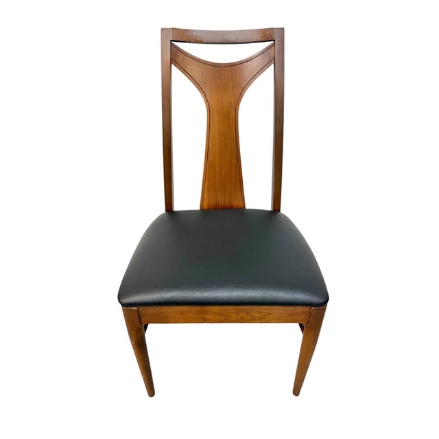 Kent Coffey Mid-Century Modern Kent Coffey Perspecta Walnut Dining Chairs - Set of 6 For Sale - Image 4 of 8
