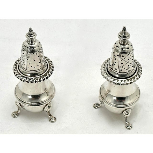 This Really is a Beautiful and Very Fine Quality Antique Sterling Silver Salt & Pepper Shakers Set. Circa Early 20th...