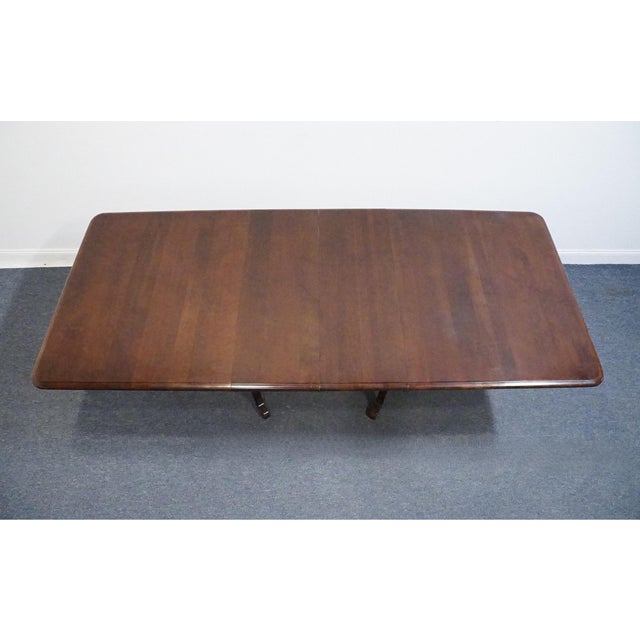 Traditional Kincaid Furniture Cherry Mountain III Solid Cherry Traditional Style 95" Double Pedestal Dining Table 81-057 For Sale - Image 3 of 10