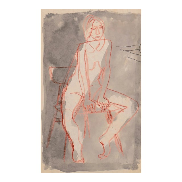 'Seated Woman' by Janet Ament De La Roche, Académie De La Grande Chaumière, Museum of Modern Art, San Francisco Art Association For Sale