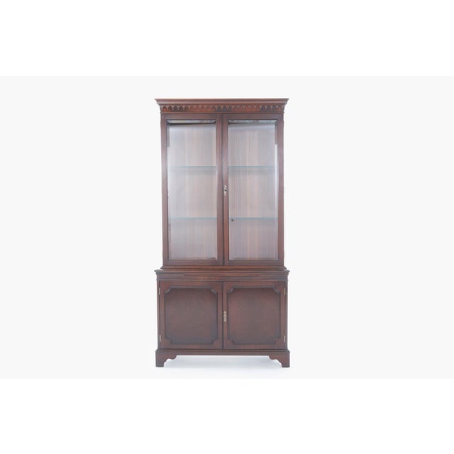 19th Century English Mahogany China Cabinet in Neoclassical Style For Sale - Image 10 of 11
