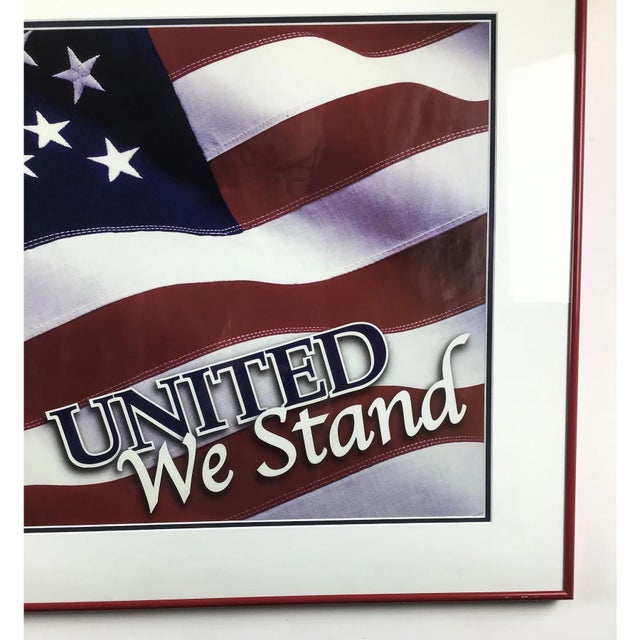 Also listed on Etsy “United We Stand” Need I say more? Framed in an aluminum frame with a nice matting and glass covered....